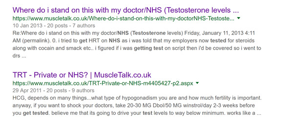 NHS Testosterone Testing
